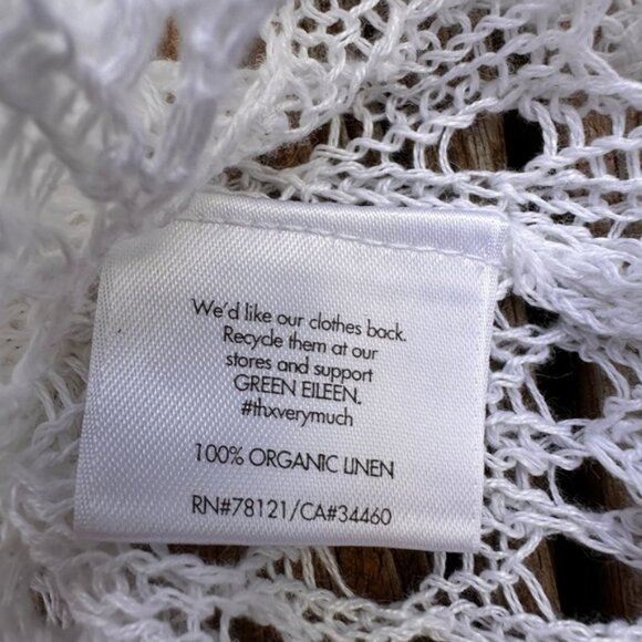 Eileen Fisher Organic Linen Crochet Top - Picture 3 of 4